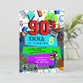 Zurück zur 90er-Party Einladung (Stehend Vorderseite)