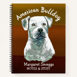 Zurück zur amerikanischen Bulldog-Notebook-Schule Notizblock