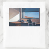 Zurück zur Arbeit 2003 Rechteckiger Aufkleber (Tasche)