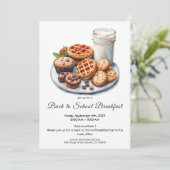 Zurück zur Bar-Einladung zum Schulfrühstück Einladung (Stehend Vorderseite)
