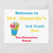 Zurück zur Begrüßungsmitteilung der Schule Postkarte (Vorderseite)