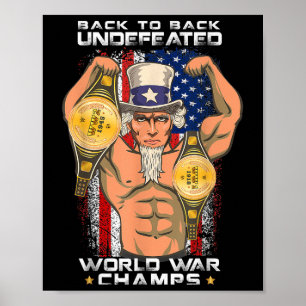 Zurück zur Besiegung des Weltkriegs Uncle Sam Poster