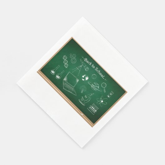 Zurück zur Bildung der Schulwissenschaften Serviette (Ecke)