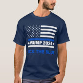 Zurück zur blauen Flagge von Blue Trump 2024 T-Shirt (Vorderseite)