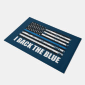 Zurück zur blauen Linie USA Flag MAGA WWG1WA Fußmatte (Schrägansicht)