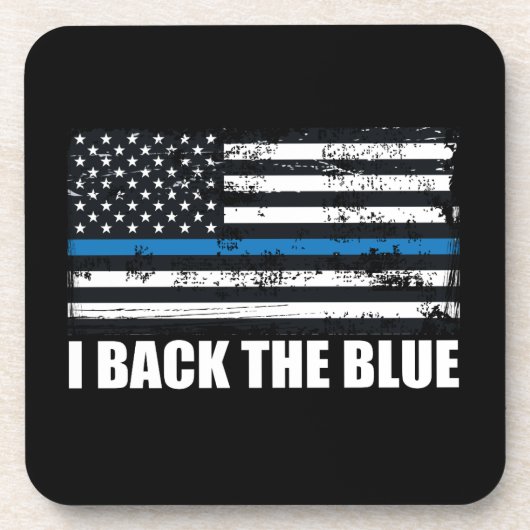 Zurück zur blauen Linie USA Flag MAGA WWG1WA Getränkeuntersetzer (Vorderseite)