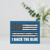 Zurück zur blauen Linie USA Flag MAGA WWG1WA Postkarte (Stehend Vorderseite)