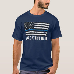 Zurück zur blauen Linie USA Flag MAGA WWG1WA T-Shirt