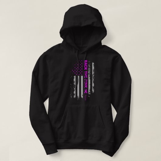 Zurück zur Brustkrebserkrankung im rosa Oktober Hoodie (Design vorne)