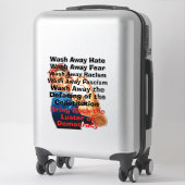 Zurück zur Demokratie Aufkleber (Koffer)