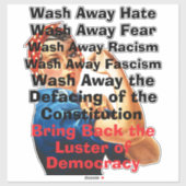 Zurück zur Demokratie Aufkleber (Blatt)