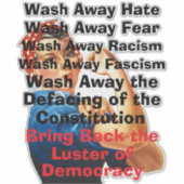 Zurück zur Demokratie Aufkleber (Vorderseite)