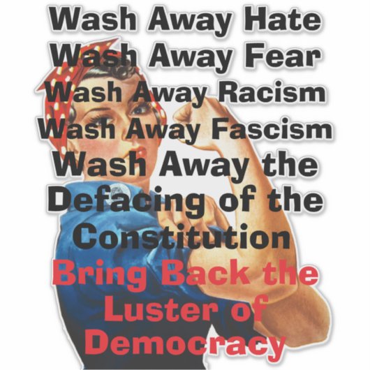 Zurück zur Demokratie Aufkleber (Vorderseite)