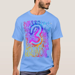 Zurück zur dritten Gefärbte Krawatte Typografie de T-Shirt