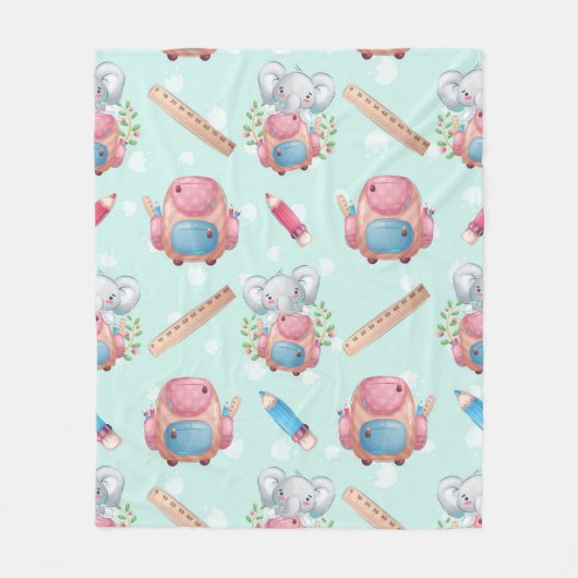 Zurück zur Elefantenwelt Fleecedecke (Vorderseite)