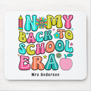 Zurück zur farbenfrohen Retro-Lehrerin Mousepad