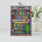 Zurück zur Fiesta-Party Einladung (Stehend Vorderseite)