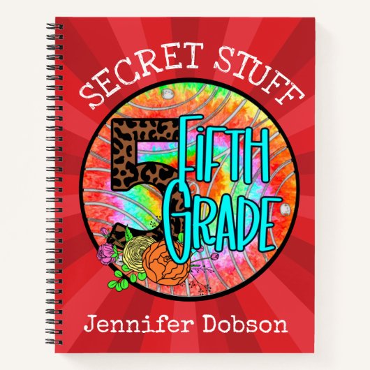 Zurück zur fünften Schulklasse Notizblock (Vorderseite)