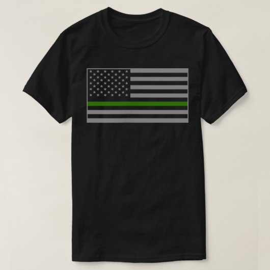 Zurück zur "Green Thin Green Line"-Flagge T-Shirt (Design vorne)