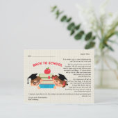 Zurück zur Grußkarte des Lehrers Postkarte (Stehend Vorderseite)