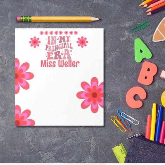 Zurück zur Hauptzeit personalisiert Notizblock