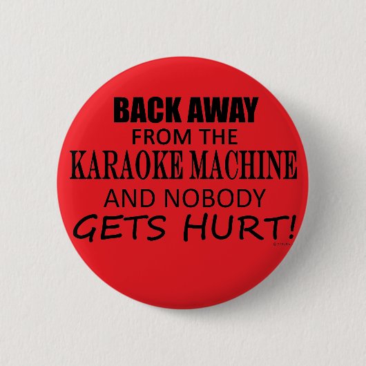 Zurück zur Karaoke-Maschine Button (Vorderseite)