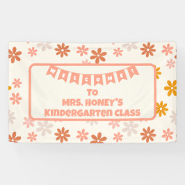 Zurück zur Klassenlehrerin Boho Retro Banner