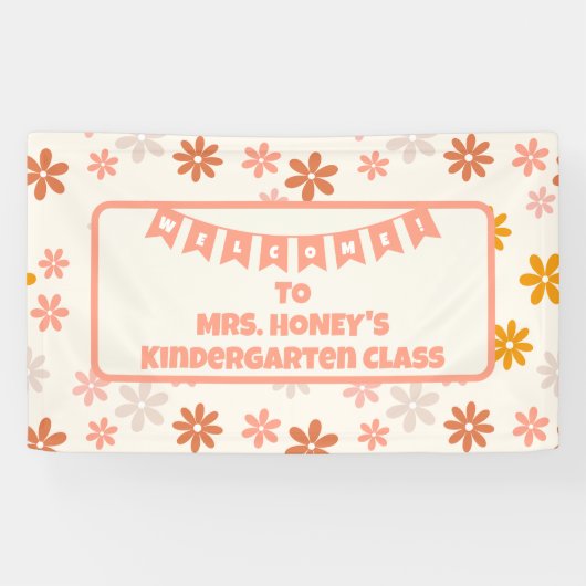 Zurück zur Klassenlehrerin Boho Retro Banner (Horizontal)