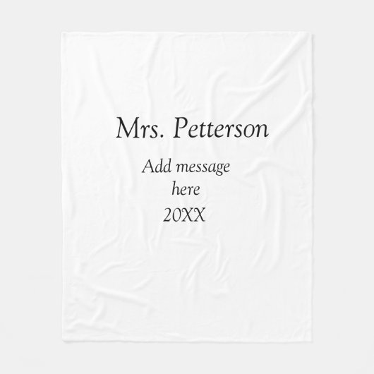 Zurück zur Lehrerbewertung Jahr für Jahr Fleecedecke (Vorderseite)