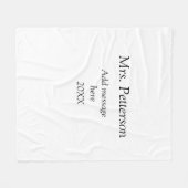 Zurück zur Lehrerbewertung Jahr für Jahr Fleecedecke (Vorderseite (Horizontal))