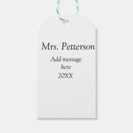 Zurück zur Lehrerbewertung Jahr für Jahr Geschenkanhänger