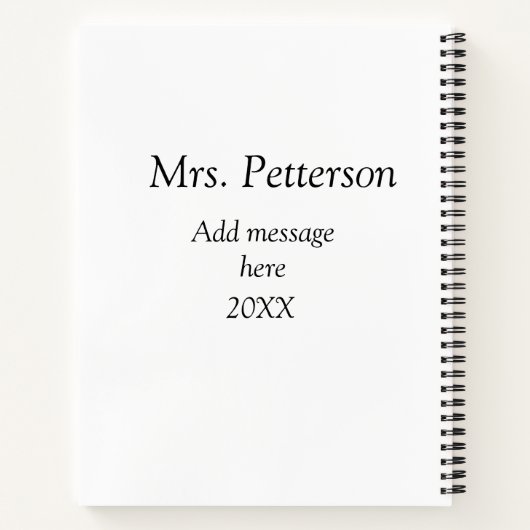 Zurück zur Lehrerbewertung Jahr für Jahr Notizblock (Rückseite)