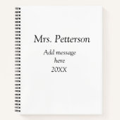 Zurück zur Lehrerbewertung Jahr für Jahr Notizblock (Vorderseite)