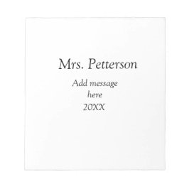 Zurück zur Lehrerbewertung Jahr für Jahr Notizblock