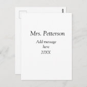 Zurück zur Lehrerbewertung Jahr für Jahr Postkarte (Vorne/Hinten)