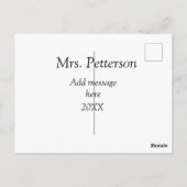 Zurück zur Lehrerbewertung Jahr für Jahr Postkarte (Rückseite)