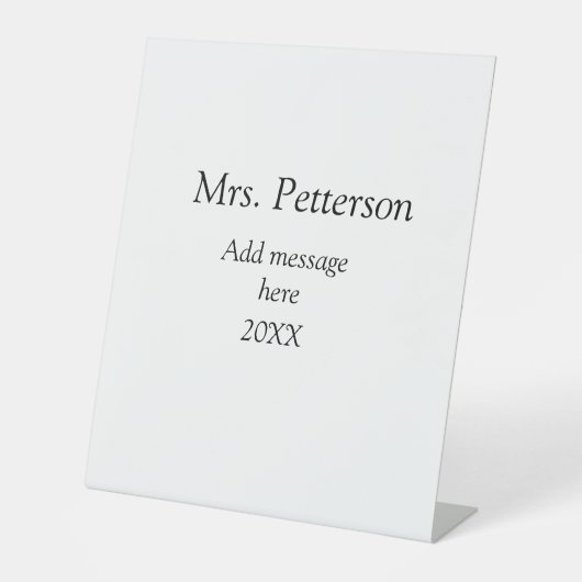 Zurück zur Lehrerbewertung Jahr für Jahr Sockelschild (Vorderseite)