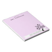 Zurück zur Lehrerin Boho Blumenbaum Custom Notizblock (angewinkelt)