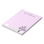 Zurück zur Lehrerin Boho Blumenbaum Custom Notizblock (Rotiert)