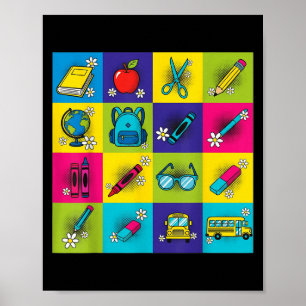 Zurück zur Lehrerin Studentin Männer Mädchen Kind Poster