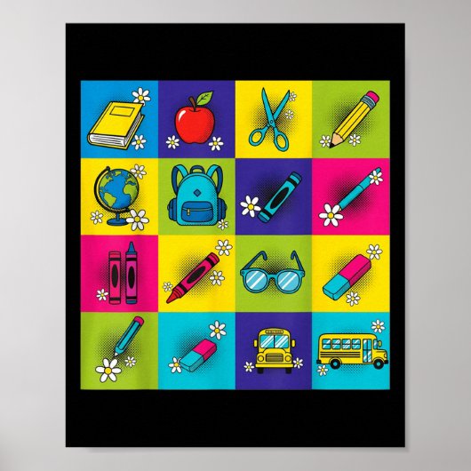 Zurück zur Lehrerin Studentin Männer Mädchen Kind Poster (Vorne)