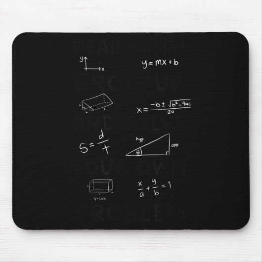 Zurück zur Mathematik in der Schule für Mädchen Ju Mousepad (Vorne)