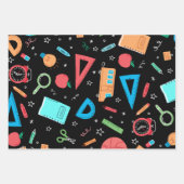 Zurück zur Mathematik und Zahlen Set von 3 Geschenkpapier Set (Vorderseite)