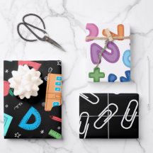 Zurück zur Mathematik und Zahlen Set von 3