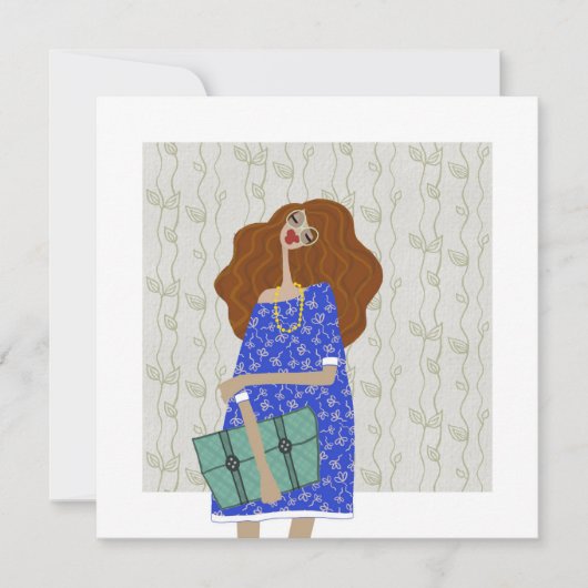 Zurück zur Mode-Illustration in der Schule Einladung (Vorderseite)