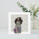 Zurück zur Mode-Illustration in der Schule Einladung (Stehend Vorderseite)