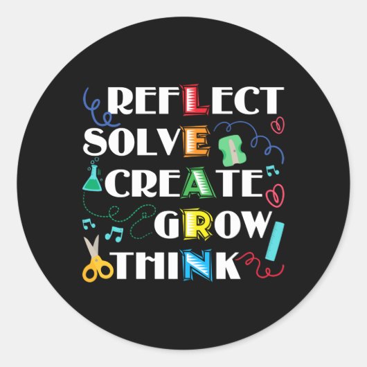 Zurück zur Motivation des Lehrers Lernen Sie Gesch Runder Aufkleber (Vorderseite)