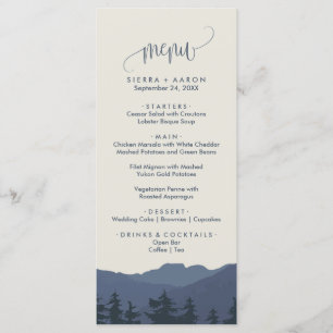 Zurück zur Mountains Dinner Menü Karte