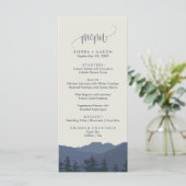 Zurück zur Mountains Dinner Menü Karte (Stehend Vorderseite)