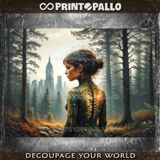 Zurück zur Natur: Mädchen. Seidenpapier